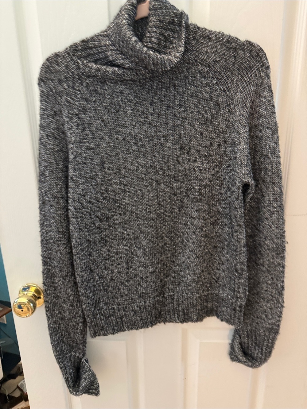Anthropologie Gray Marled Turtleneck Sweater